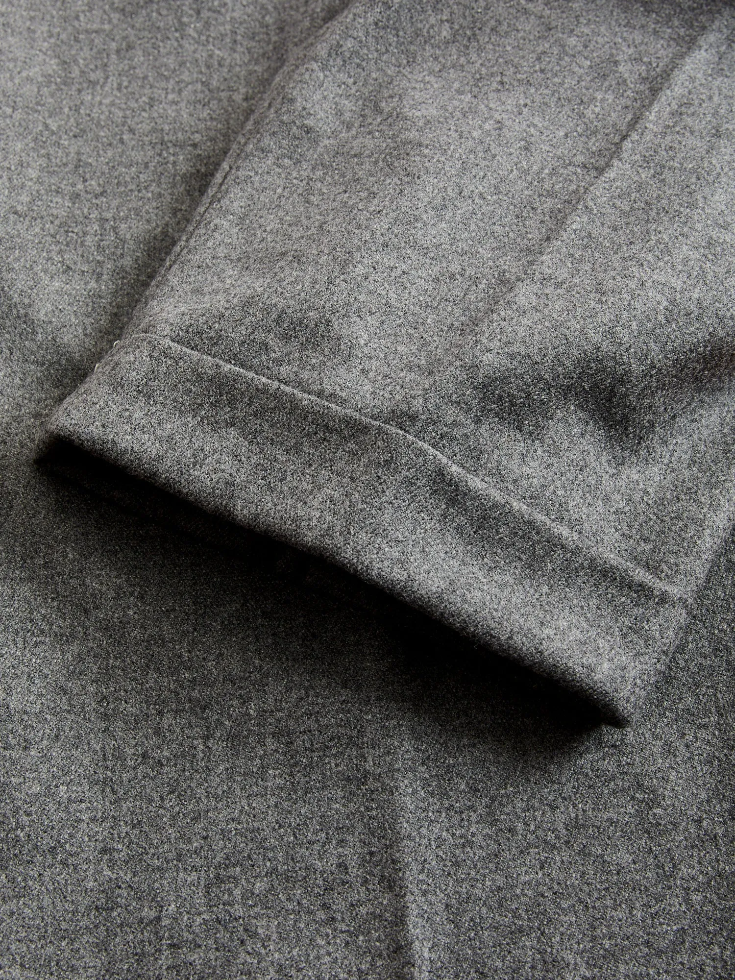 2-Pleat Flannel Trousers in Grey