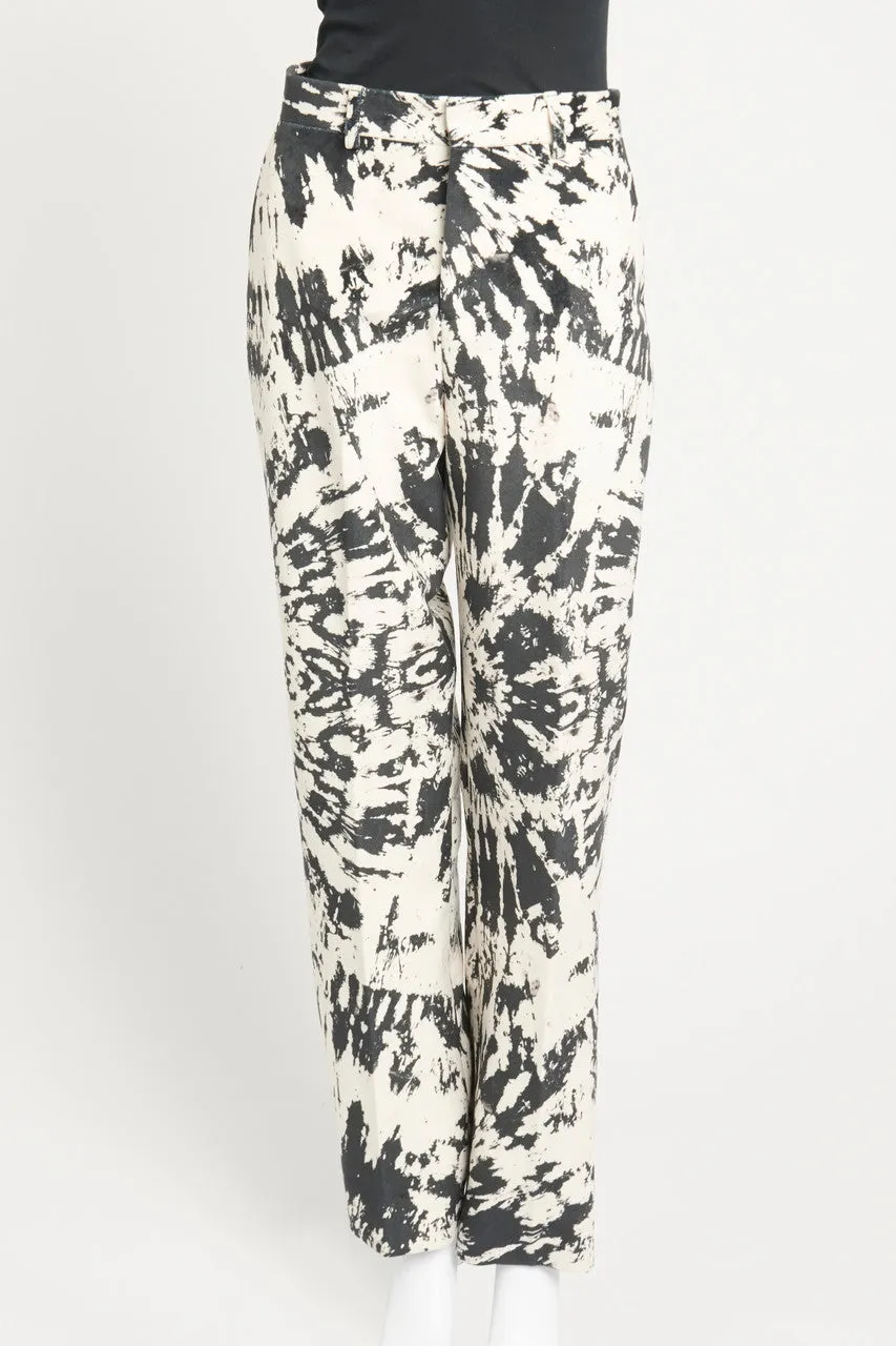 Acid Wash Print Preowned Suit Trouser