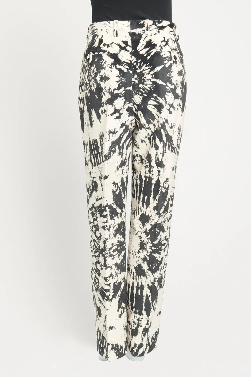 Acid Wash Print Preowned Suit Trouser