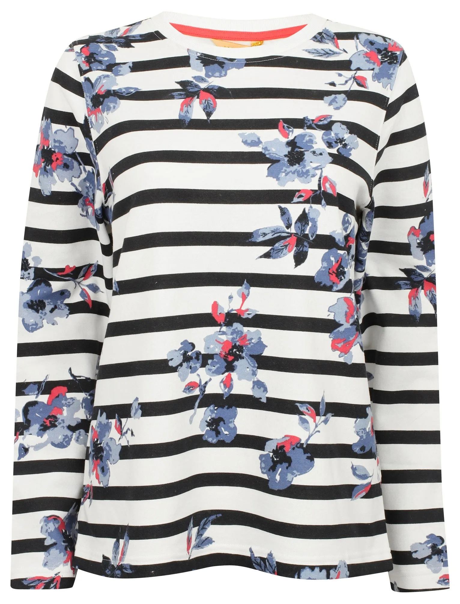 Adelaide Floral Print Sweatshirt In Optic White - Plum Tree