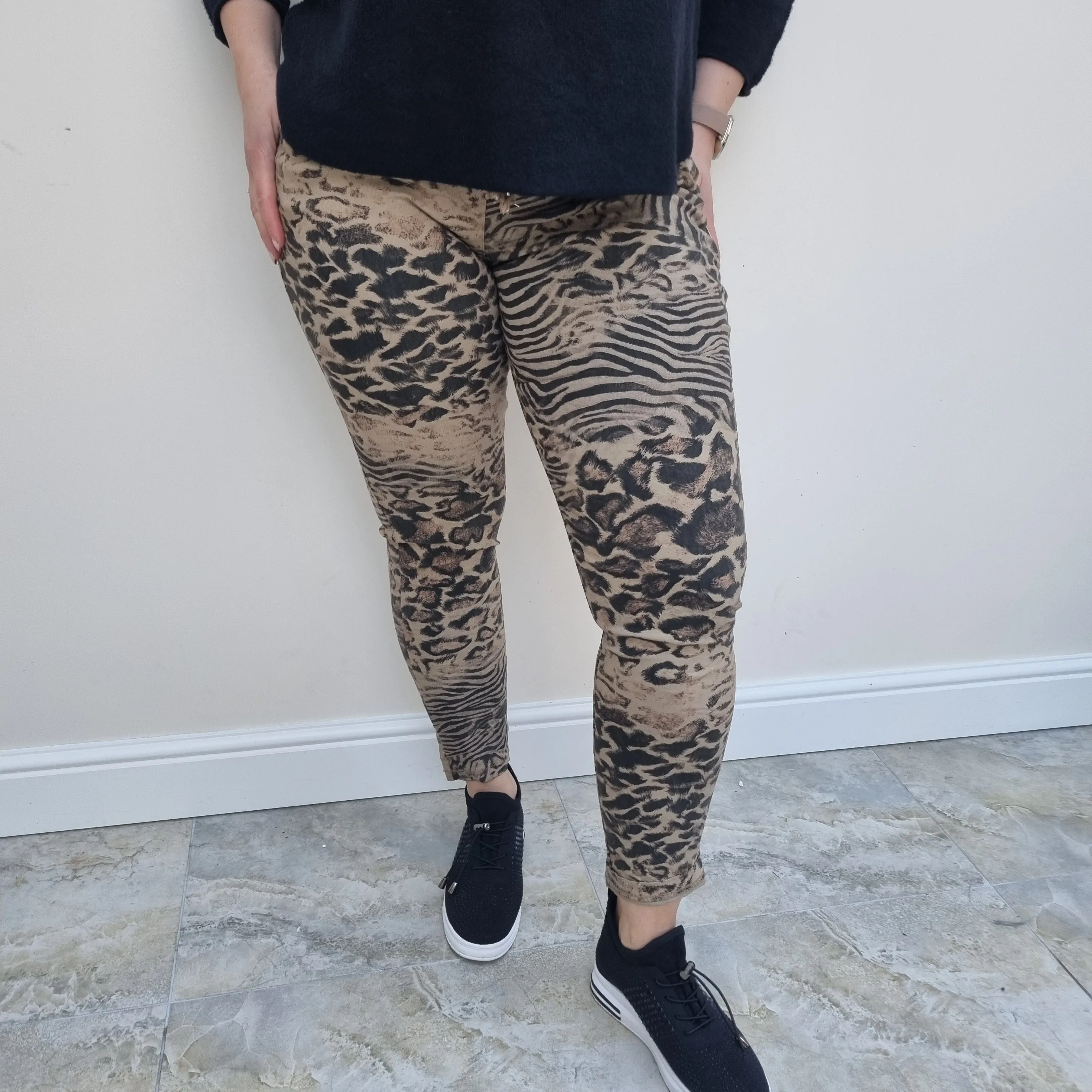 Animal print magic trousers