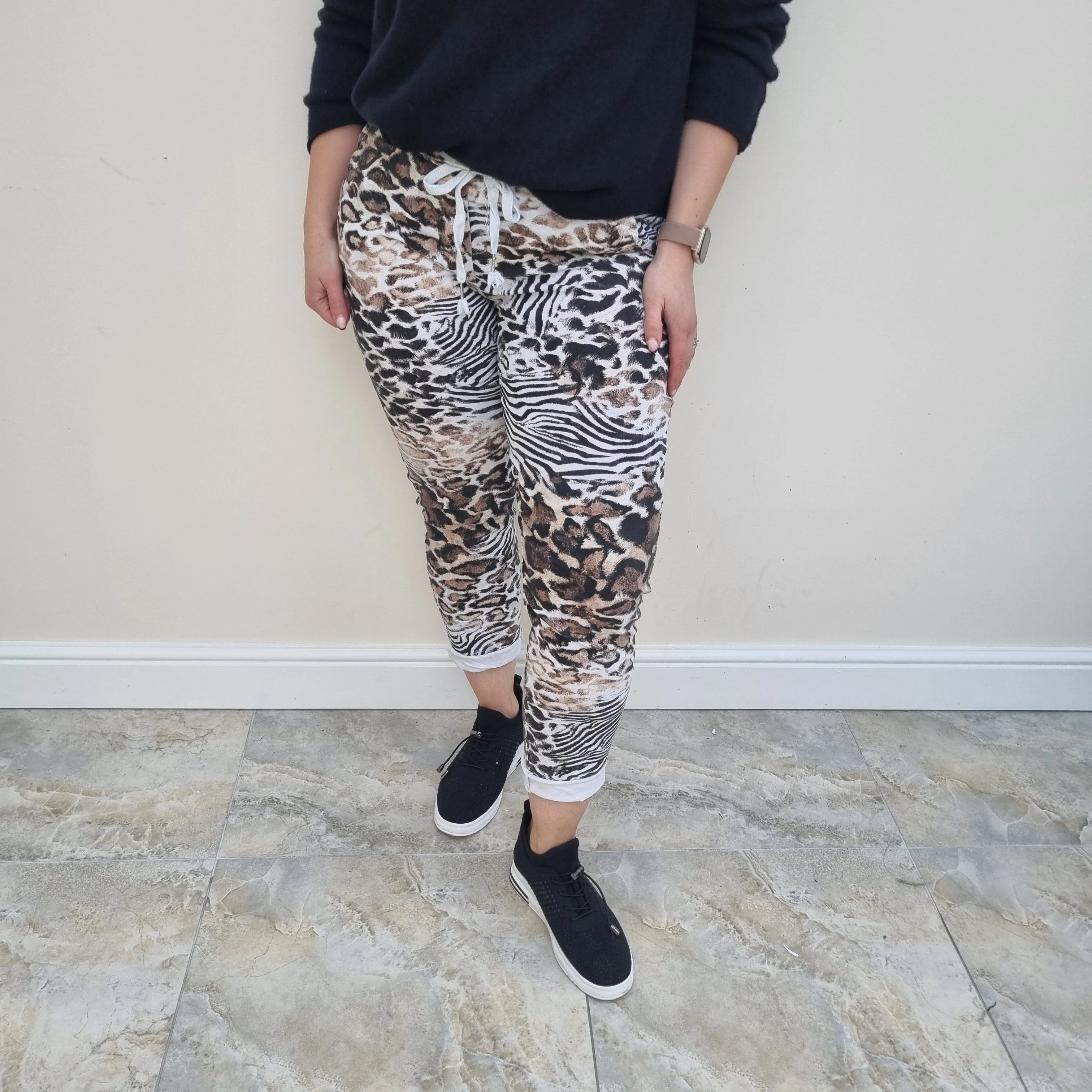 Animal print magic trousers