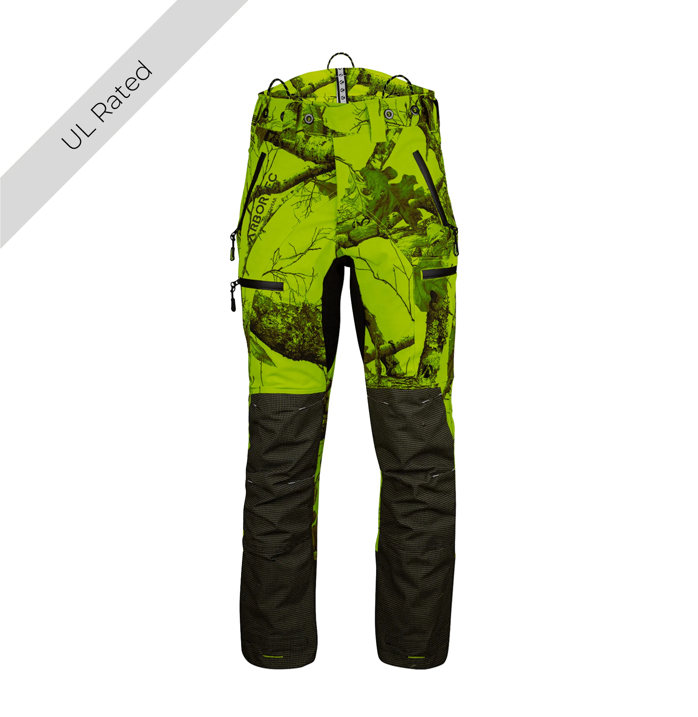 AT4060 UL - Breatheflex Pro Realtree Chainsaw Trousers Design A/Class 1 - Lime