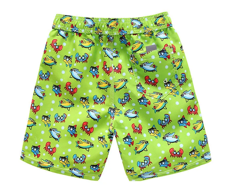 Beach Cartoon And Quick-Drying Shorts For Kids Boys