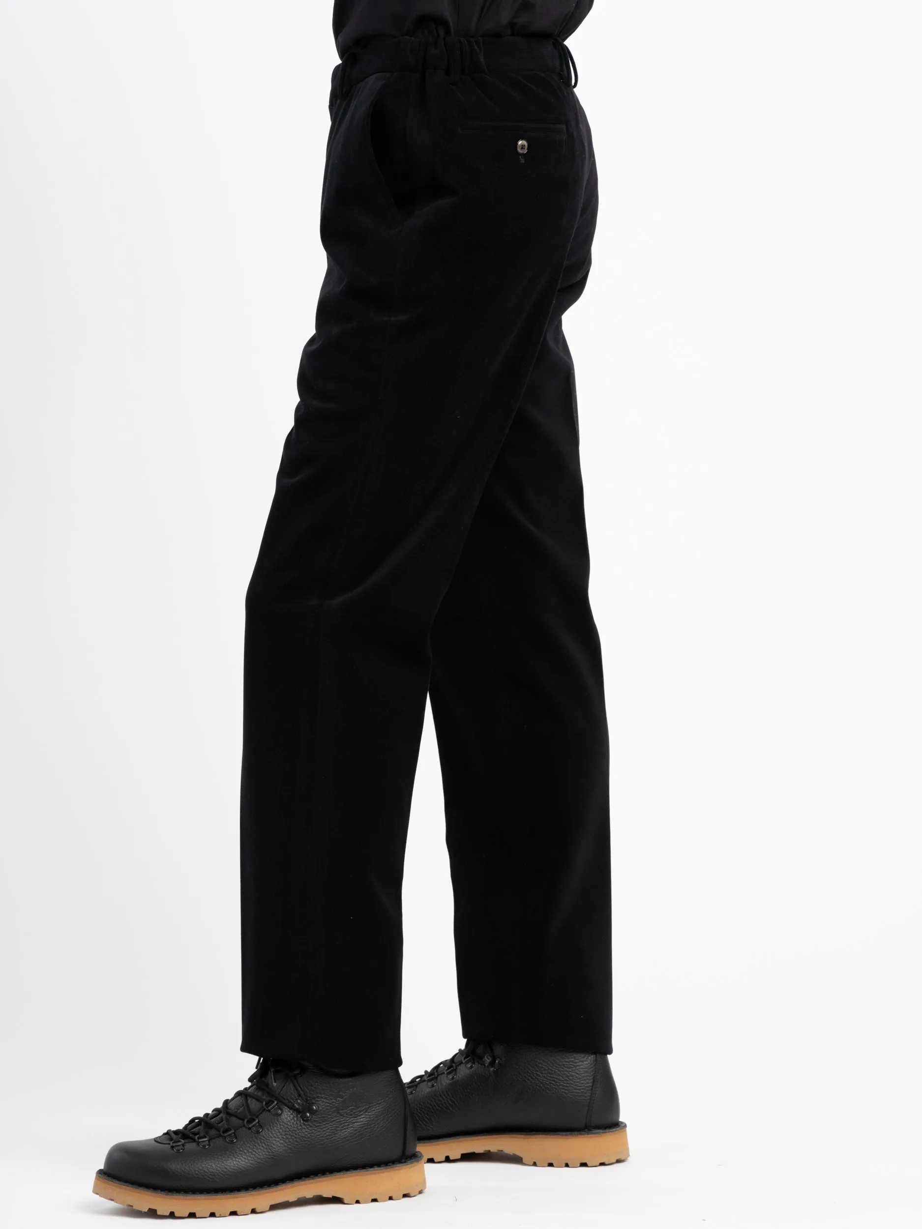 Black Textured Trousers