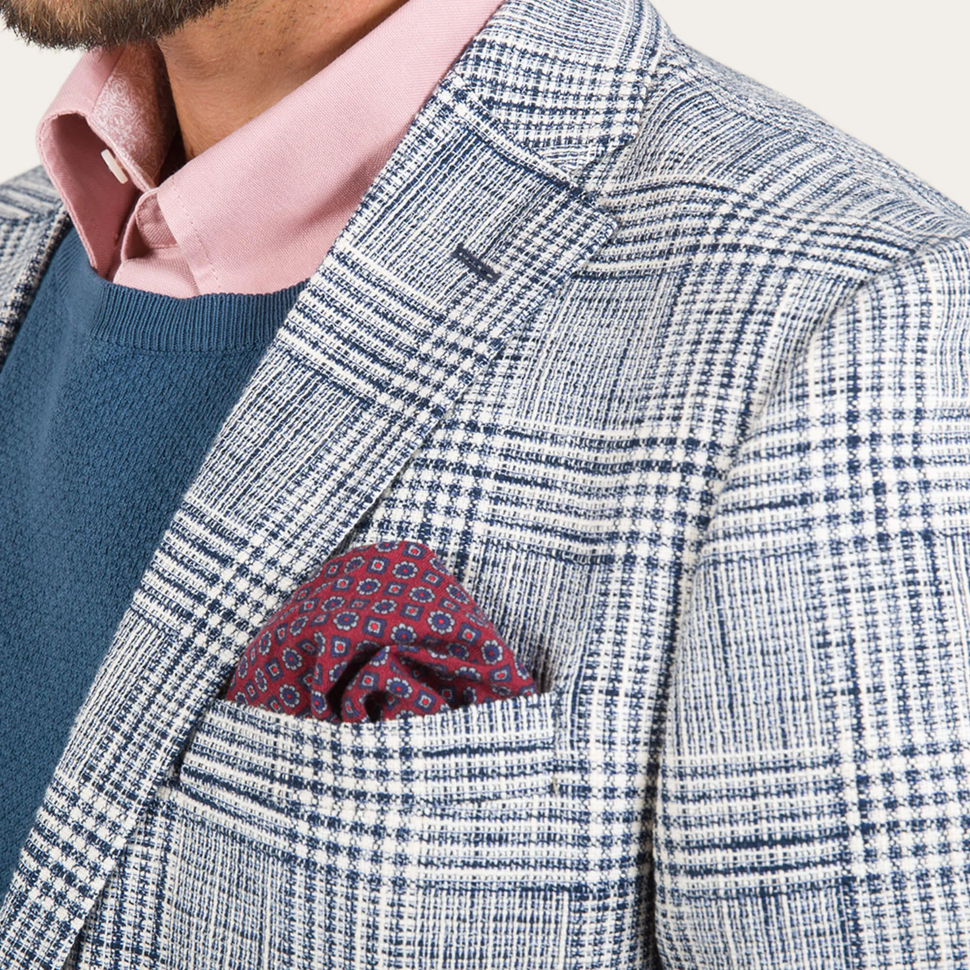 Blue Malfile Glen Check Jacket