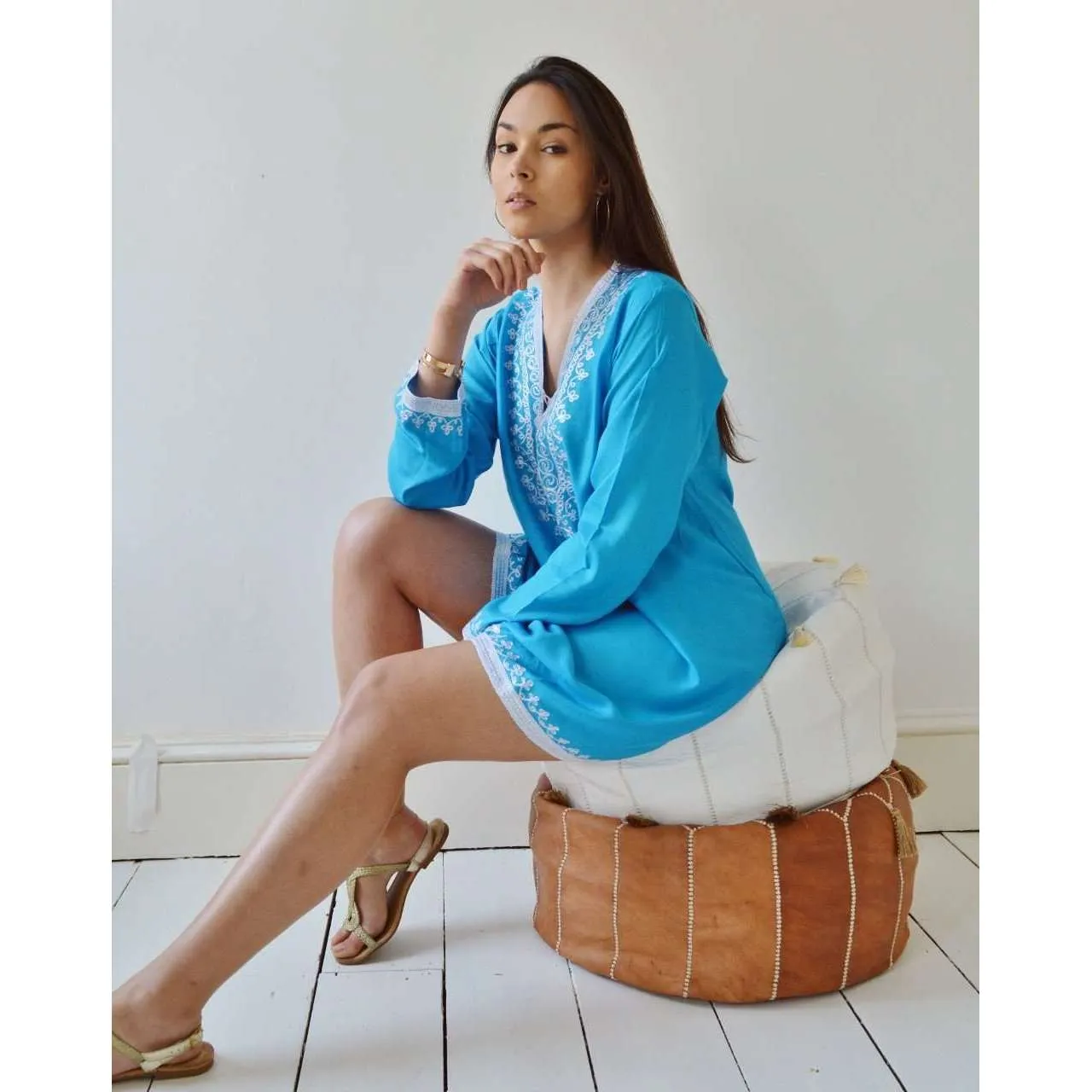 Blue Traditional Marrakech Tunic Shirt