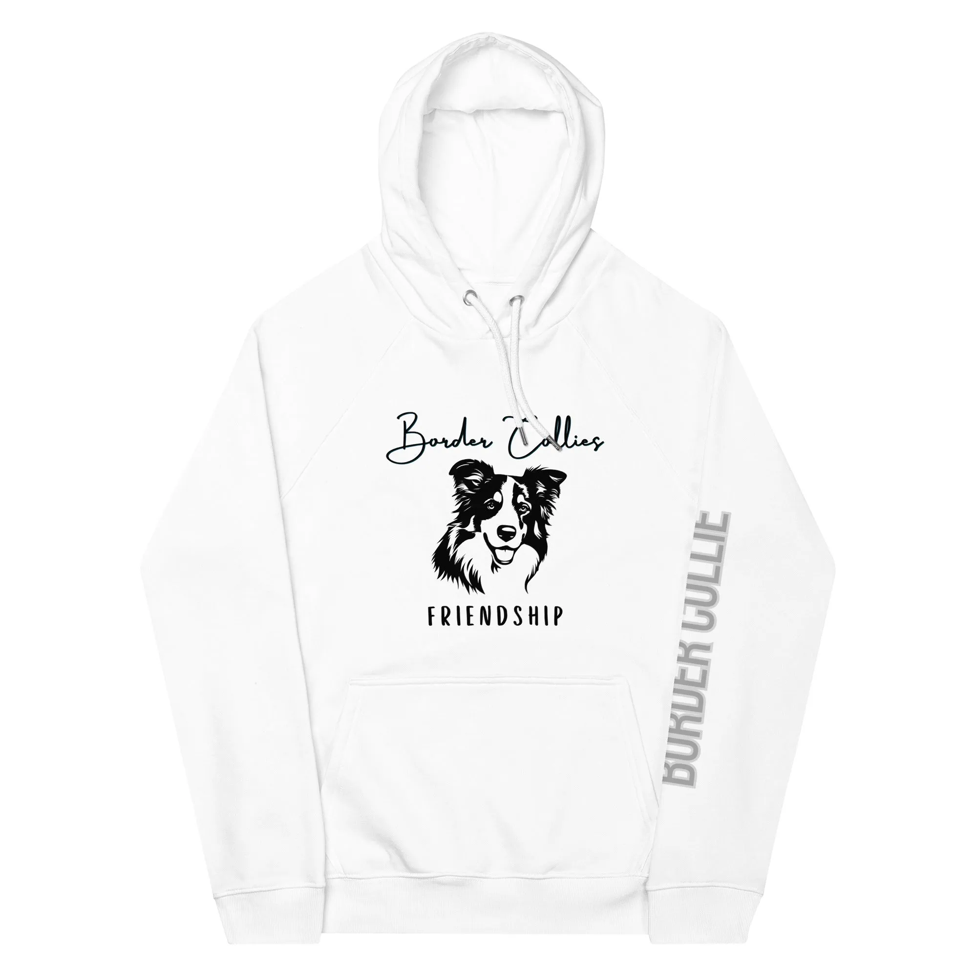 Border Collie Parents, Unisex eco raglan hoodie