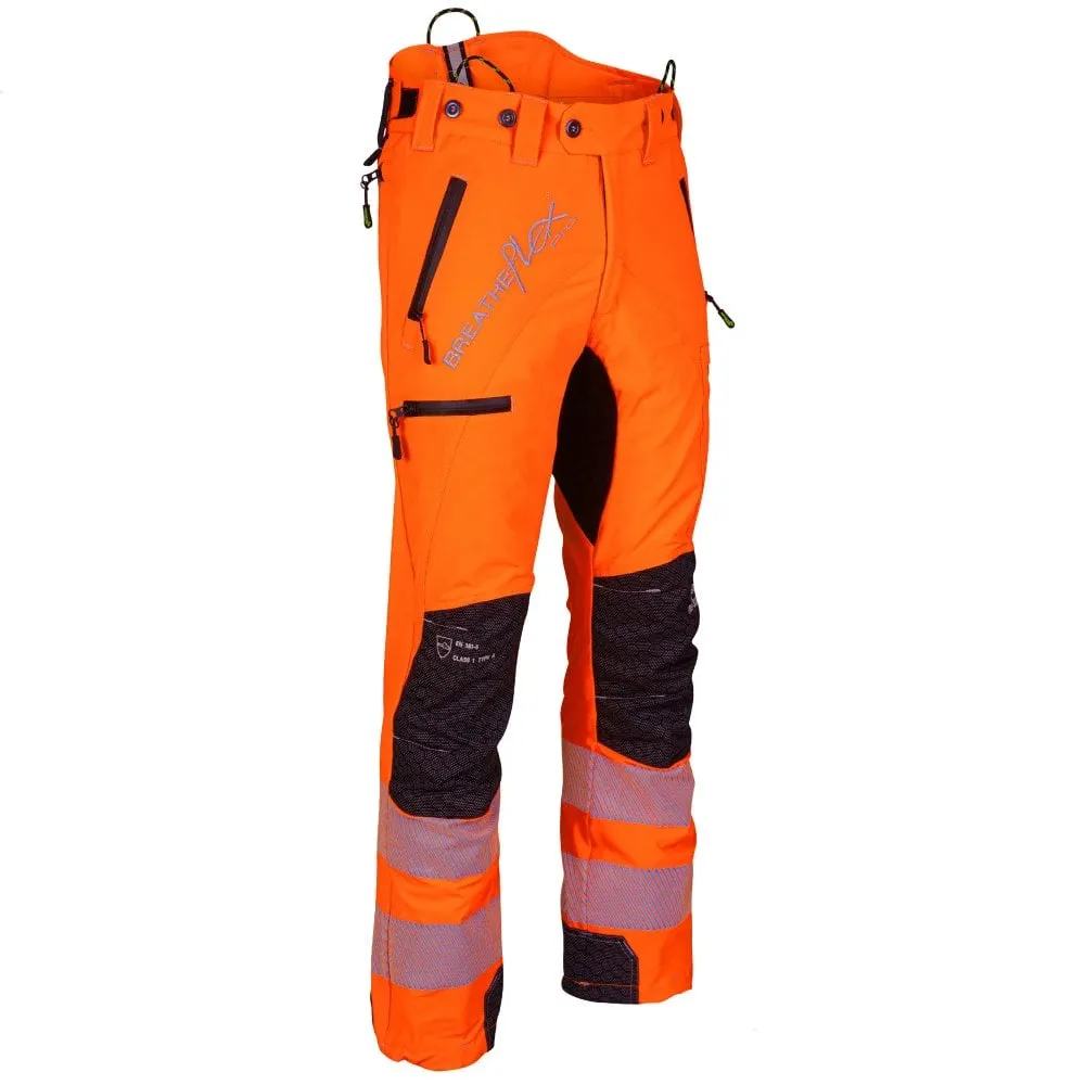 Breatheflex Pro Chainsaw Trousers Hi Viz Type A Class 1