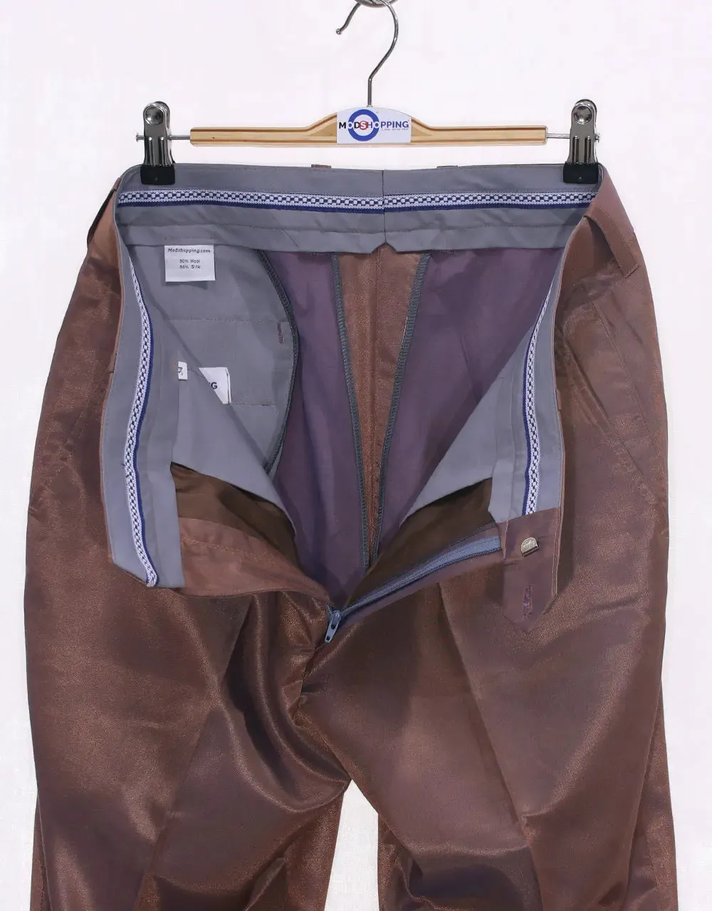 Bronze and Blue Two Tone Trouser