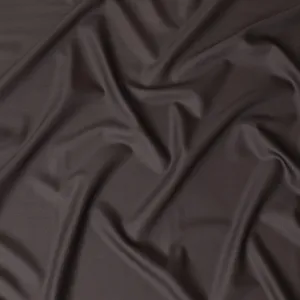 Brown plain Premium pure English super 180's all wool and cashmere suiting fabric-D14830