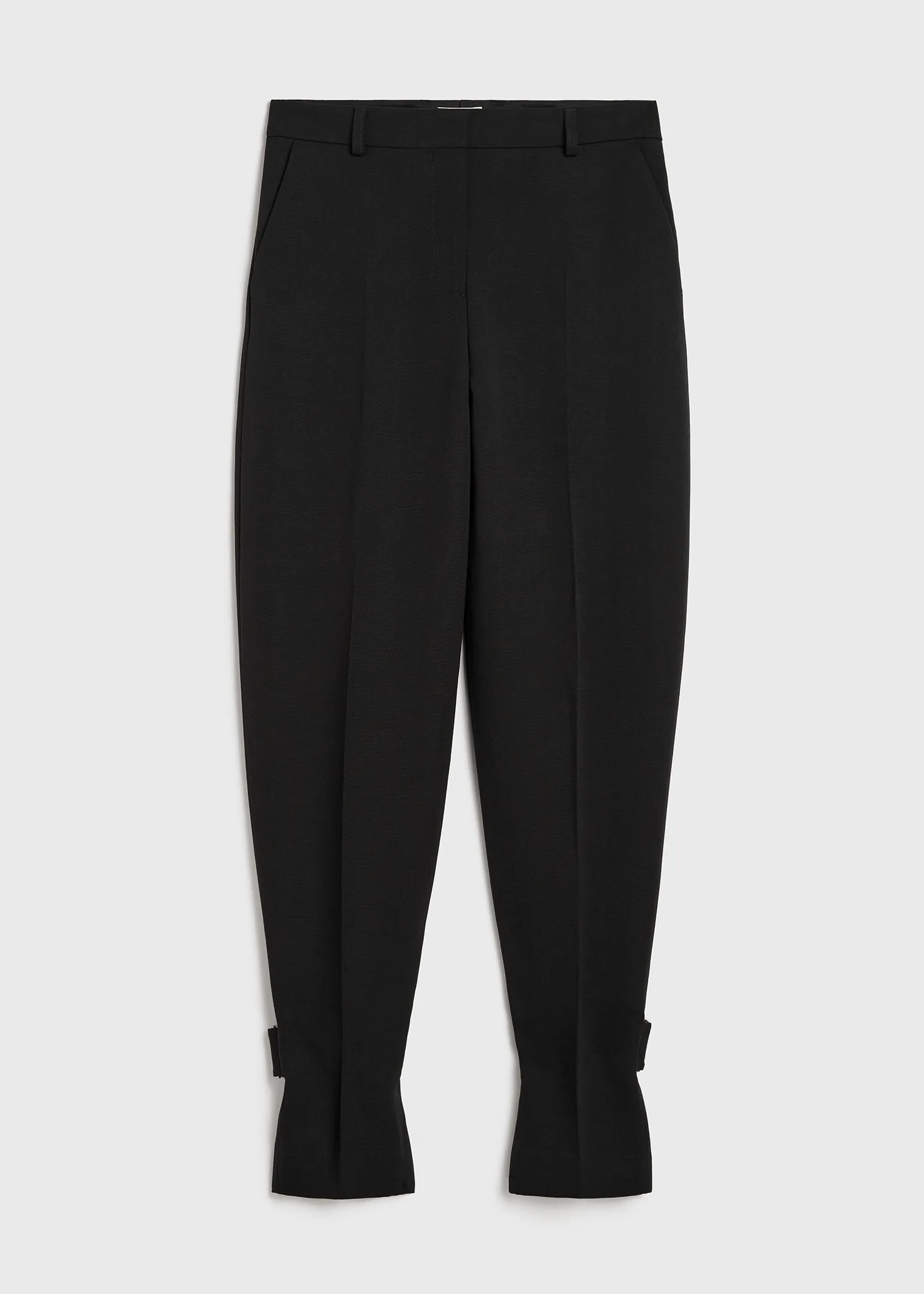 Buckled slouch trousers black