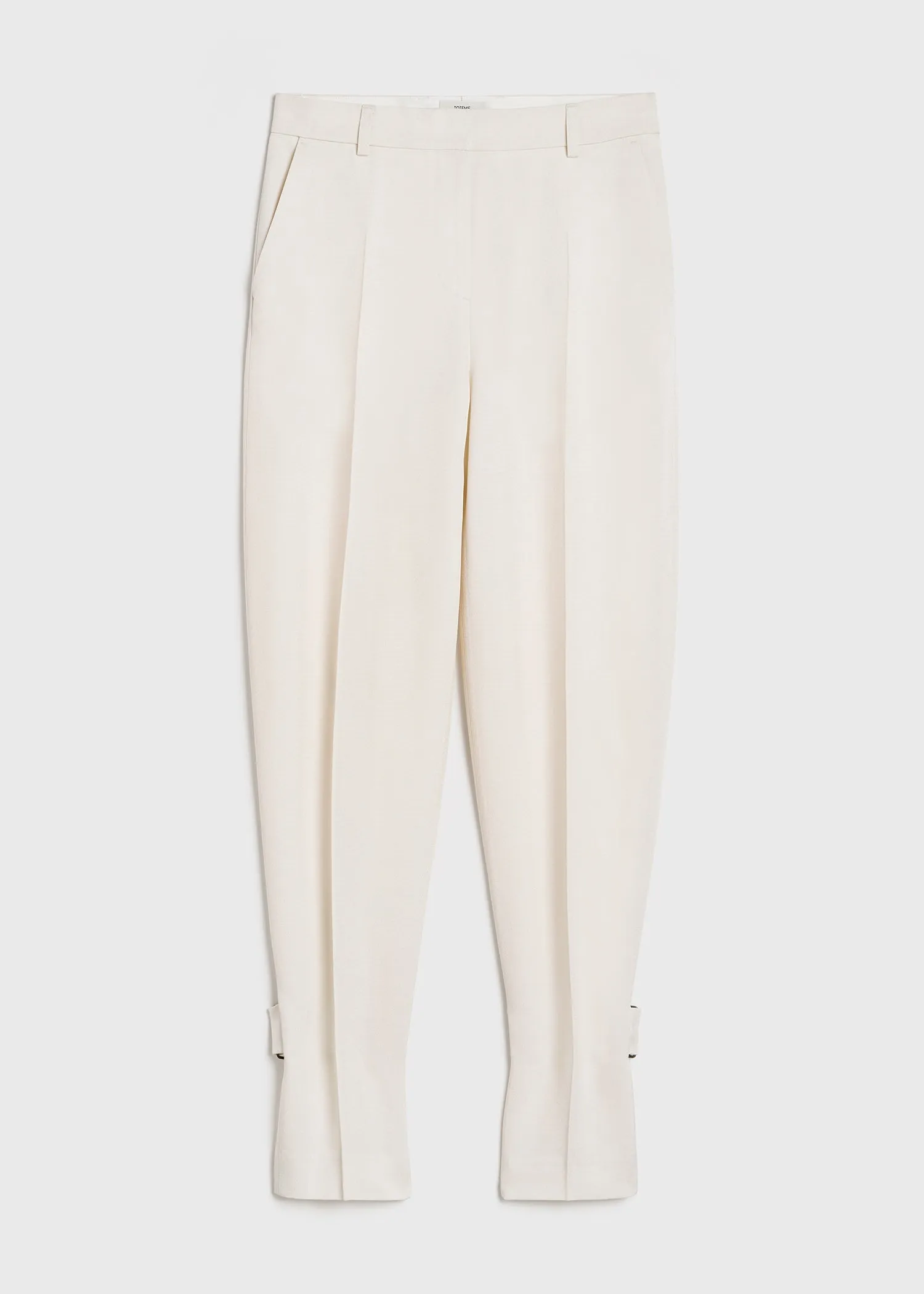 Buckled slouch trousers ecru