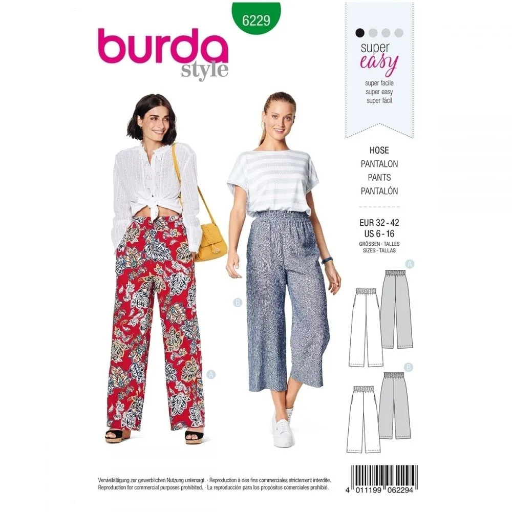 Burda Trousers 6229