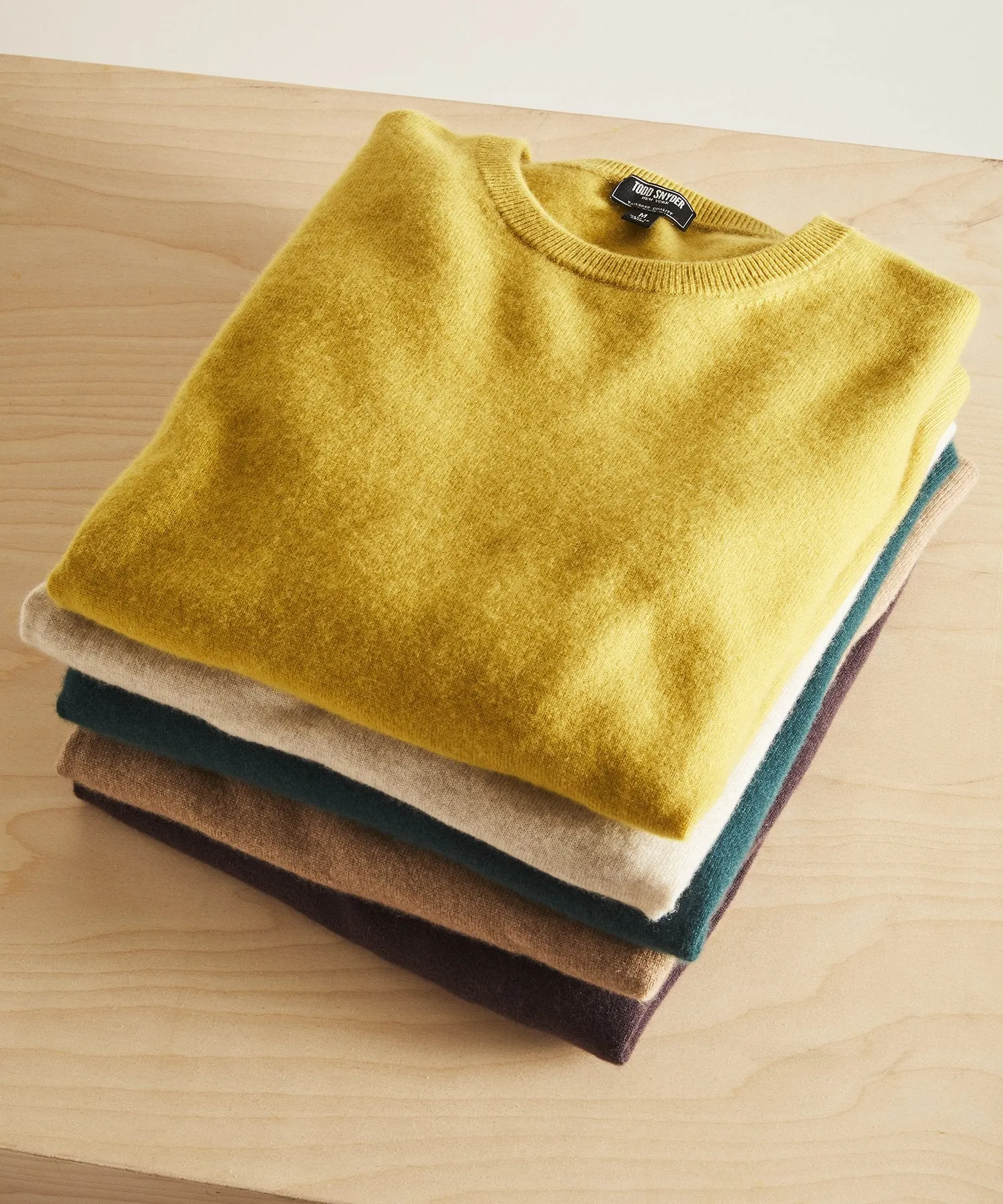 Cashmere Crewneck Sweater in Citron