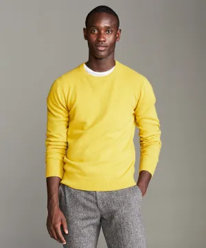 Cashmere Crewneck Sweater in Citron