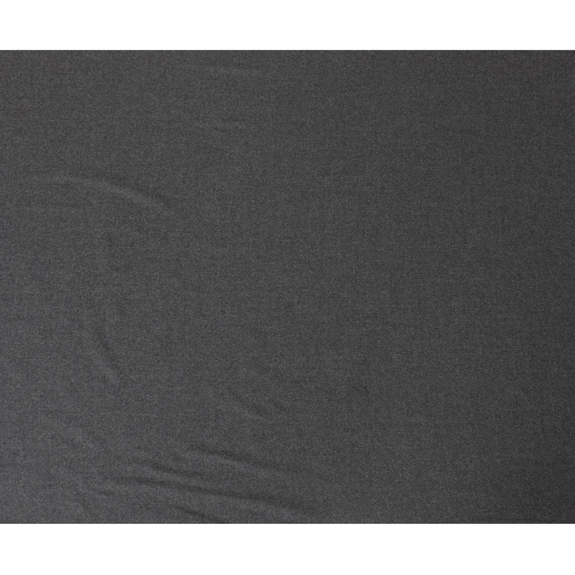 Charcoal grey plain premium pure English Super 120's Flannel wool suiting fabric-D14810