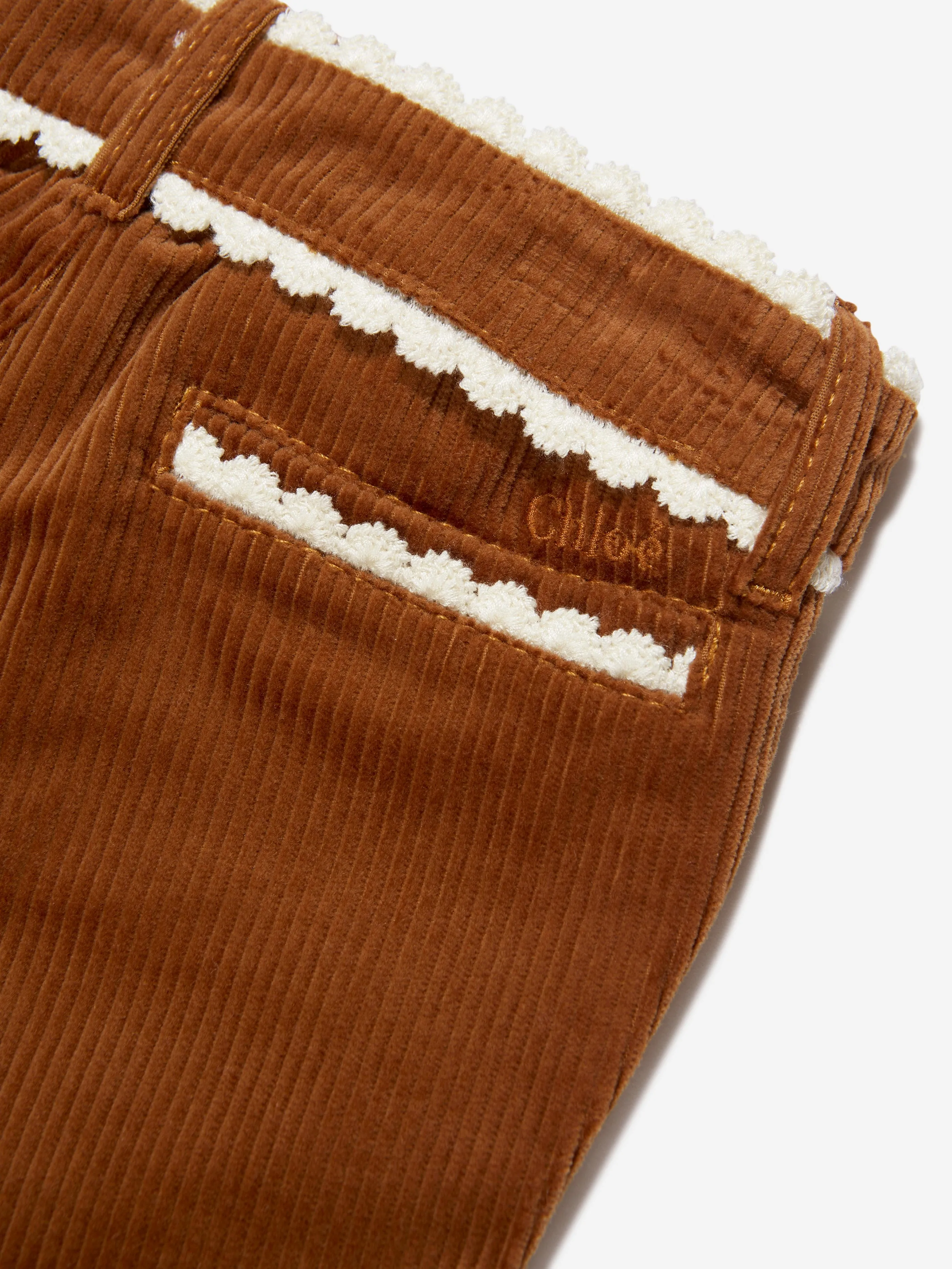 Chloé Baby Girls Corduroy Trousers in Brown