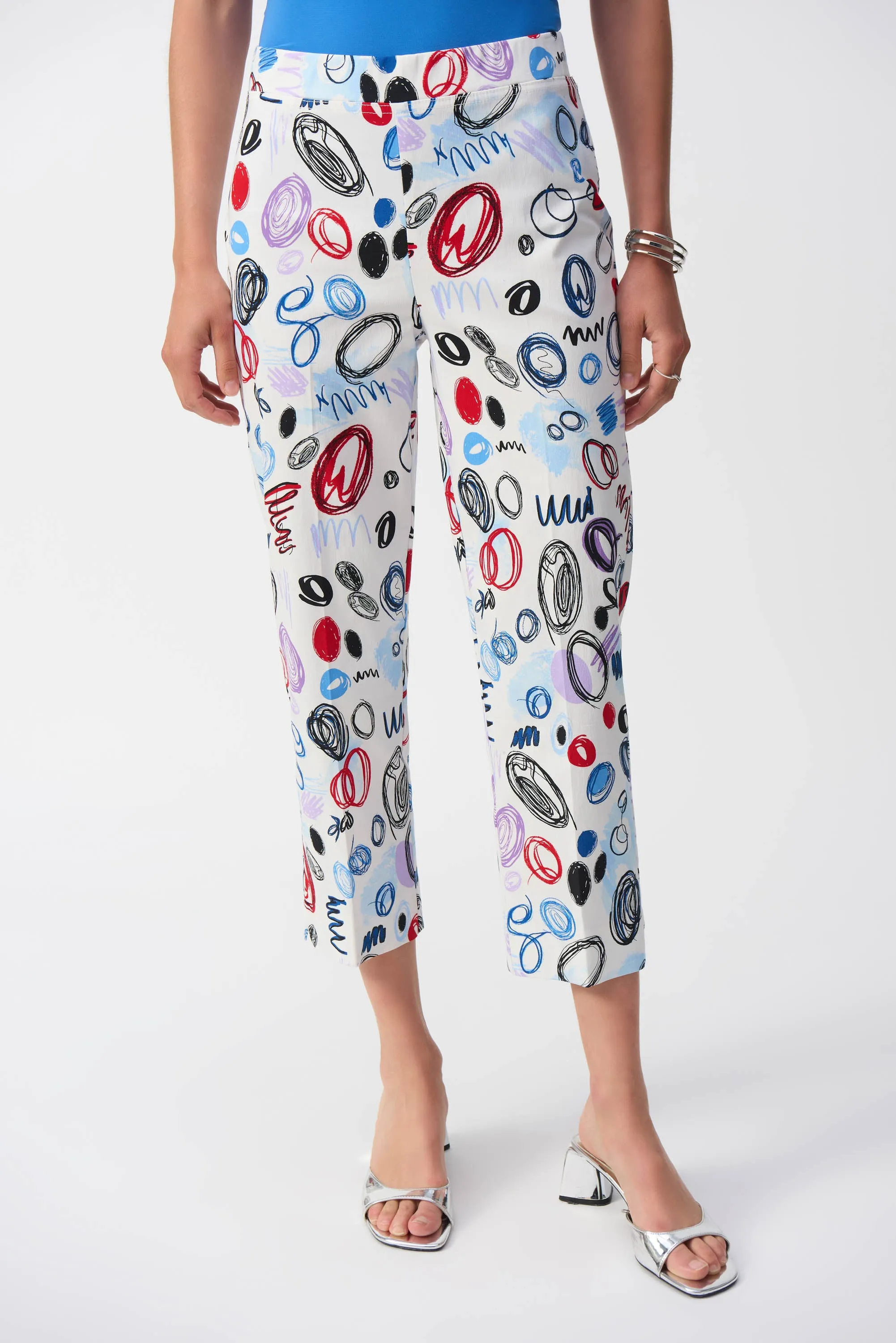 Circle Print Pull On Trousers <span>251221<span>