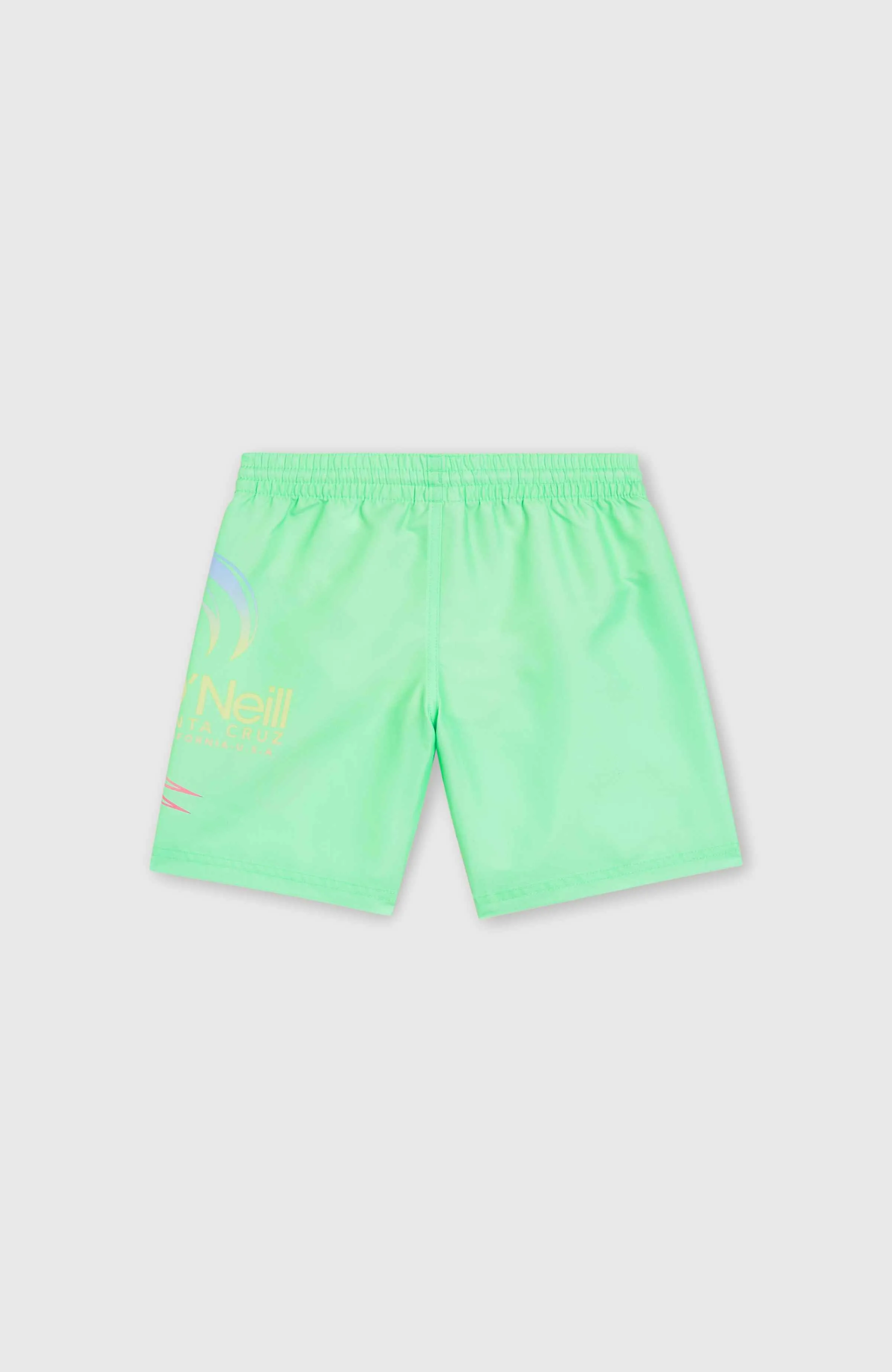 Circle Surfer 14\" Swim Shorts | Neon Green Circle Surfer Gradient Panel"