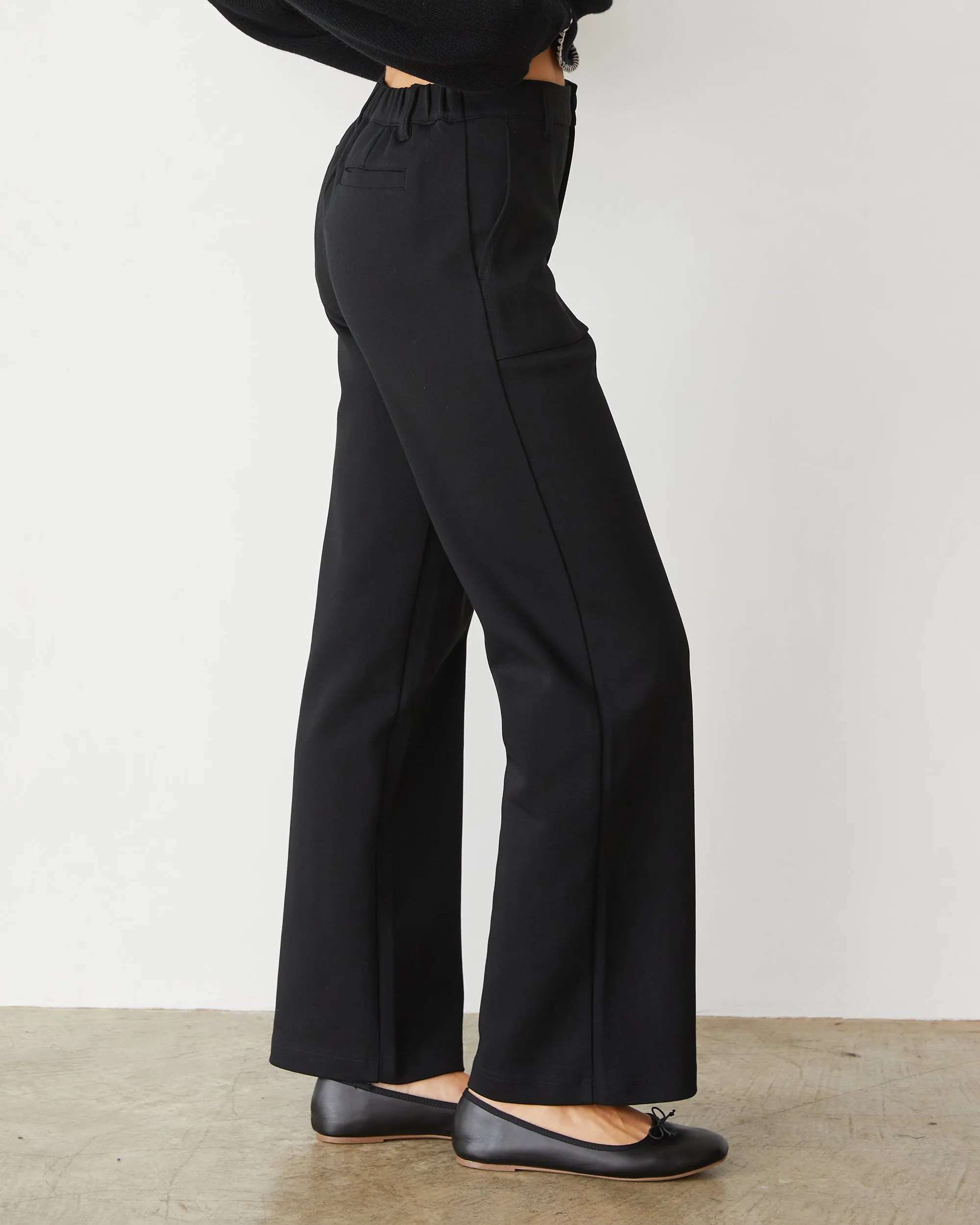 Cotton Knit Patch Pocket Pant