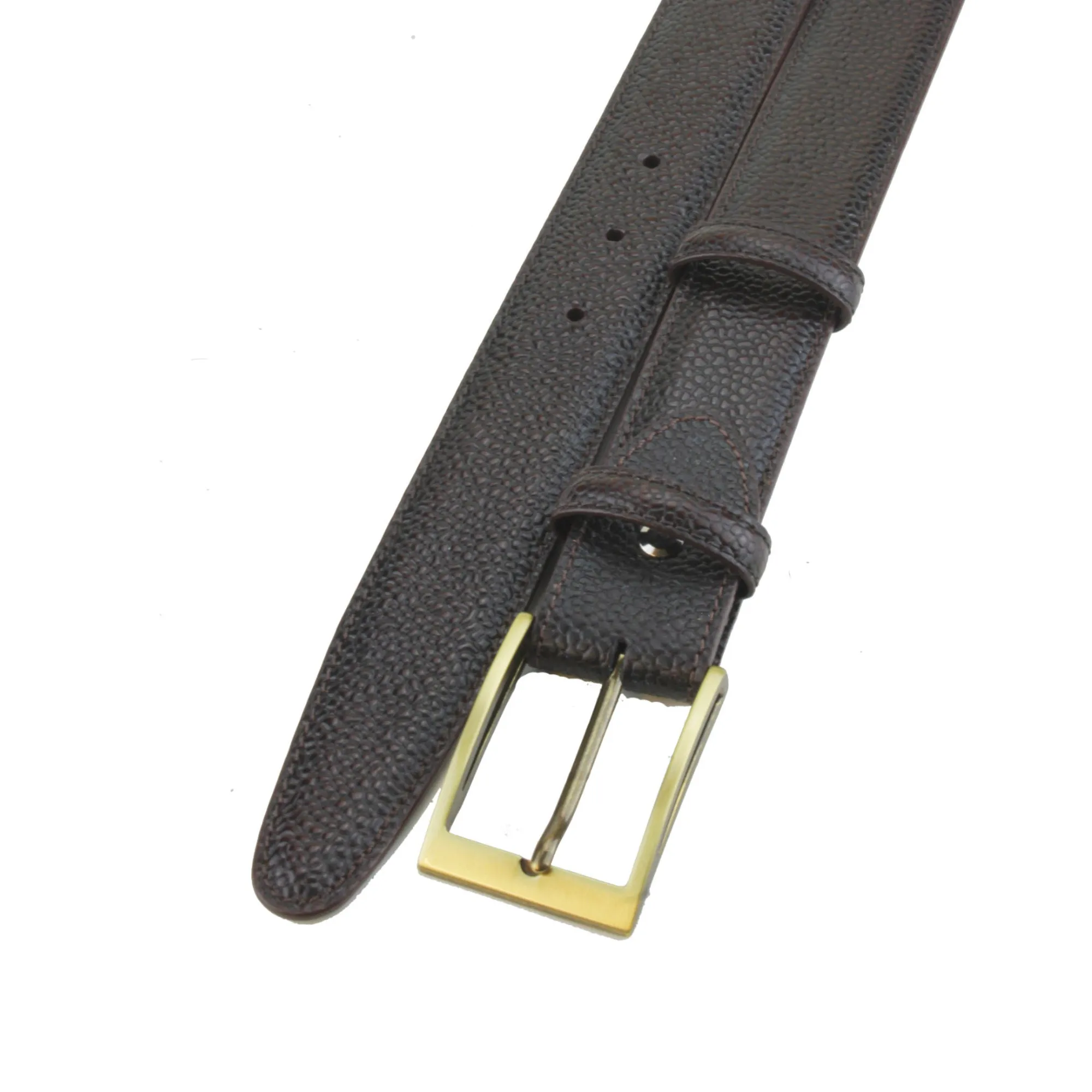 Dark Creme Brulee Scotch Texture Burnished Slice Belt