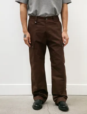 Deck Trousers Cotton Linen Gabardine Brown