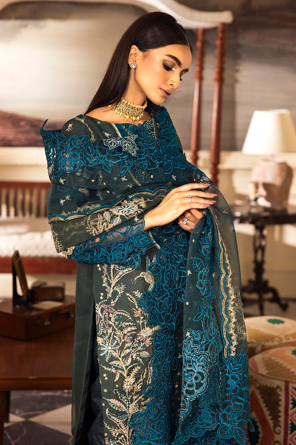 Emaan Adeel Stitched 3 Piece Luxury Prets Collection'2023-LP-06 Inayat