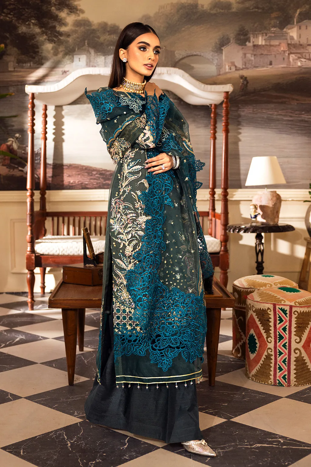 Emaan Adeel Stitched 3 Piece Luxury Prets Collection'2023-LP-06 Inayat