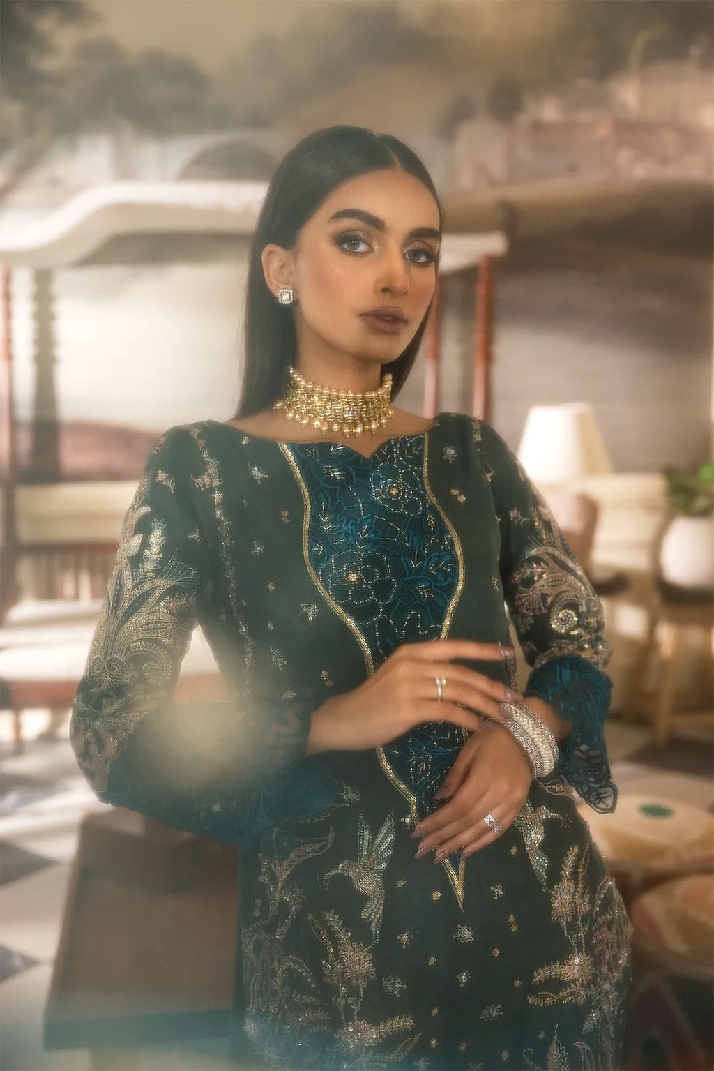 Emaan Adeel Stitched 3 Piece Luxury Prets Collection'2023-LP-06 Inayat