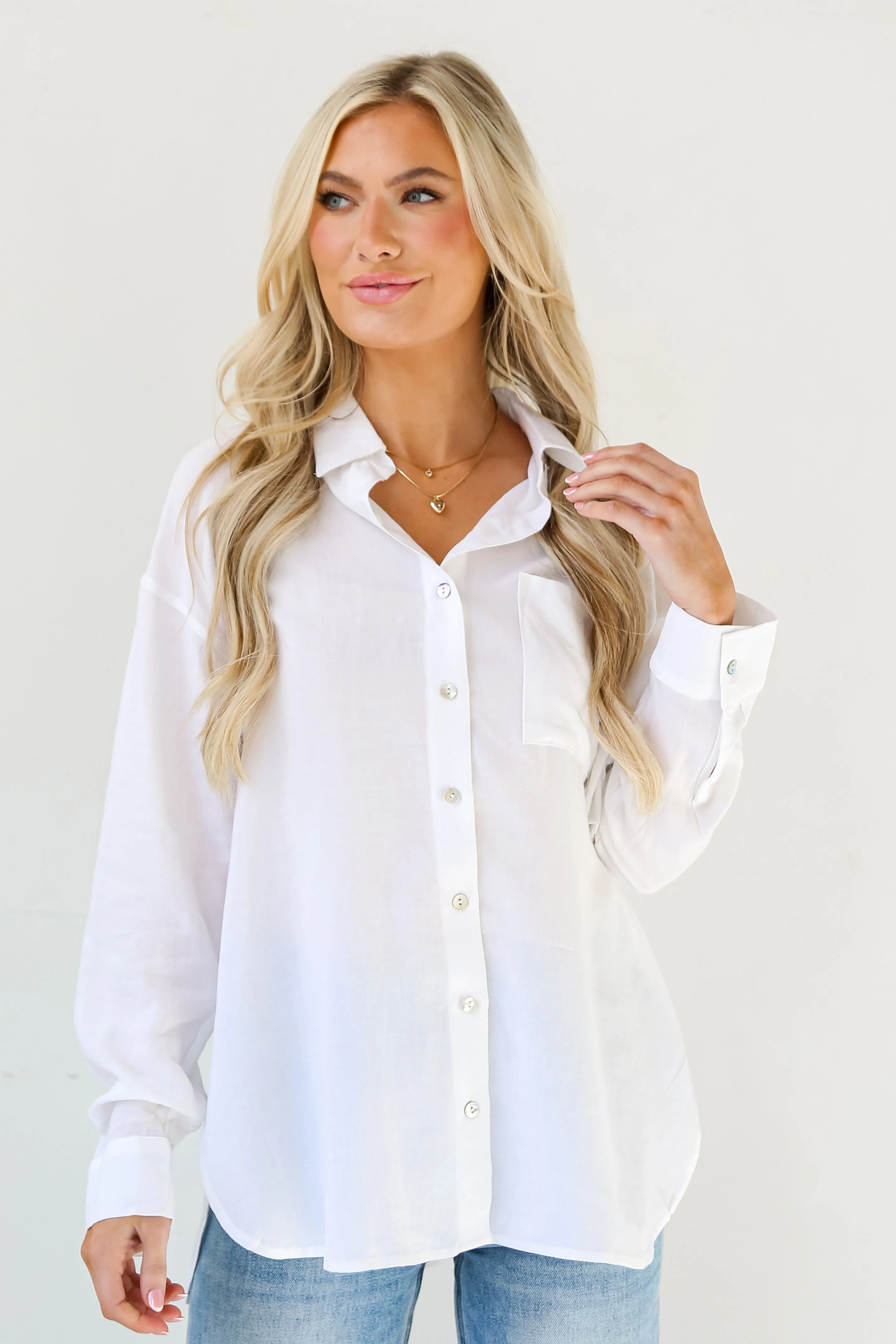 FINAL SALE - Emerson Linen Button-Up Blouse