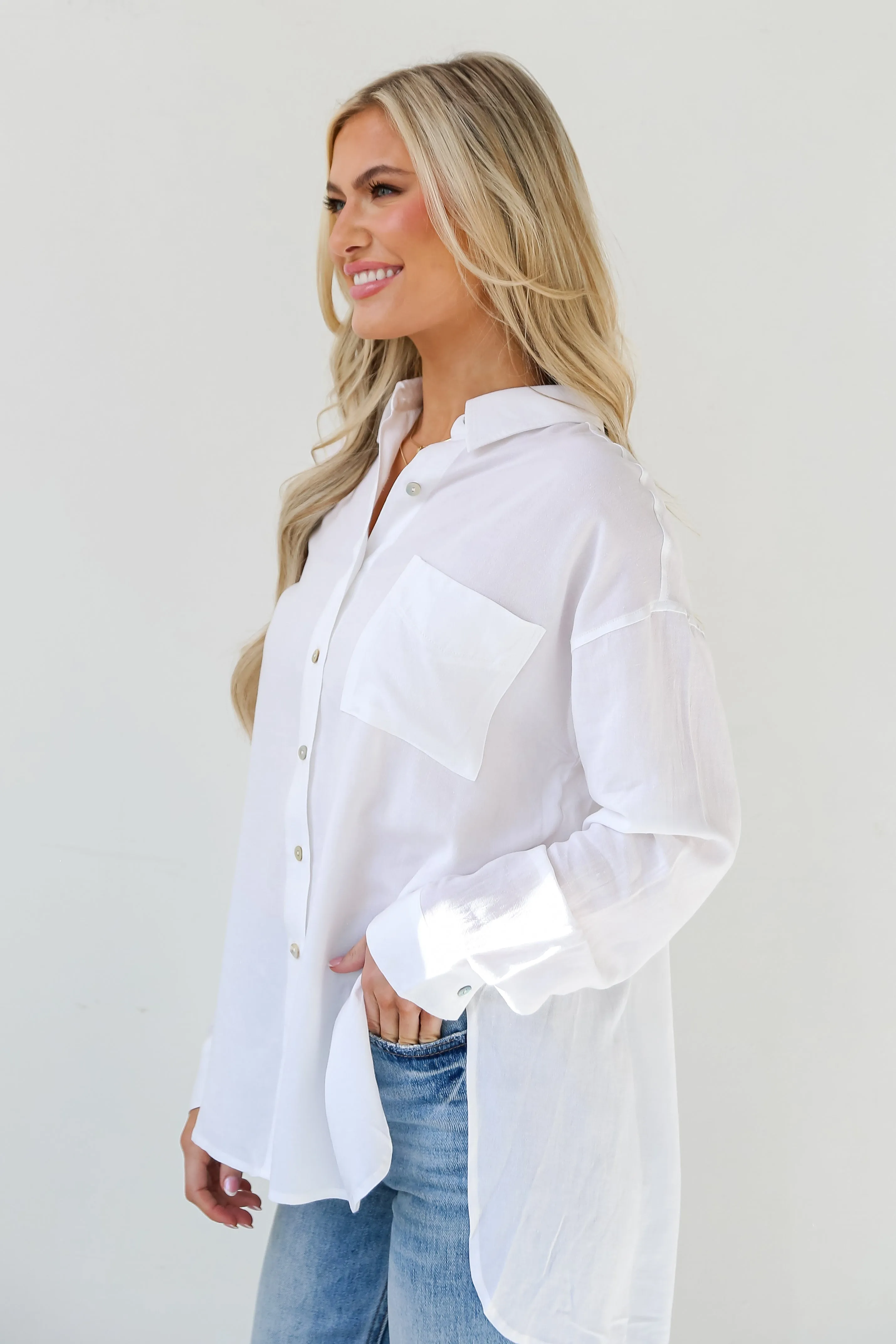 FINAL SALE - Emerson Linen Button-Up Blouse