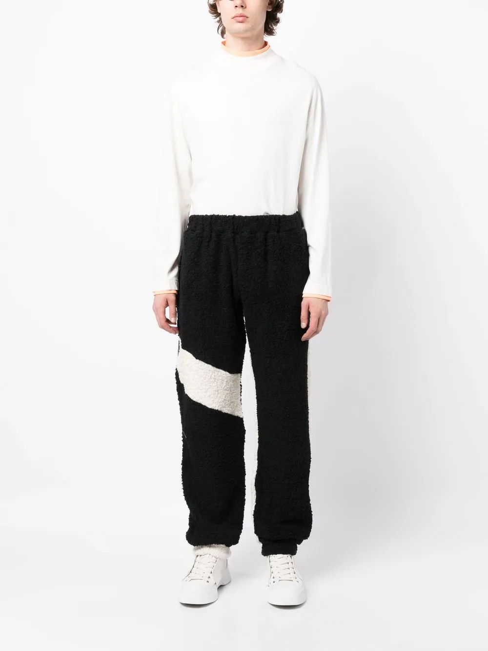 Fleece Texture Two Tone Trousers