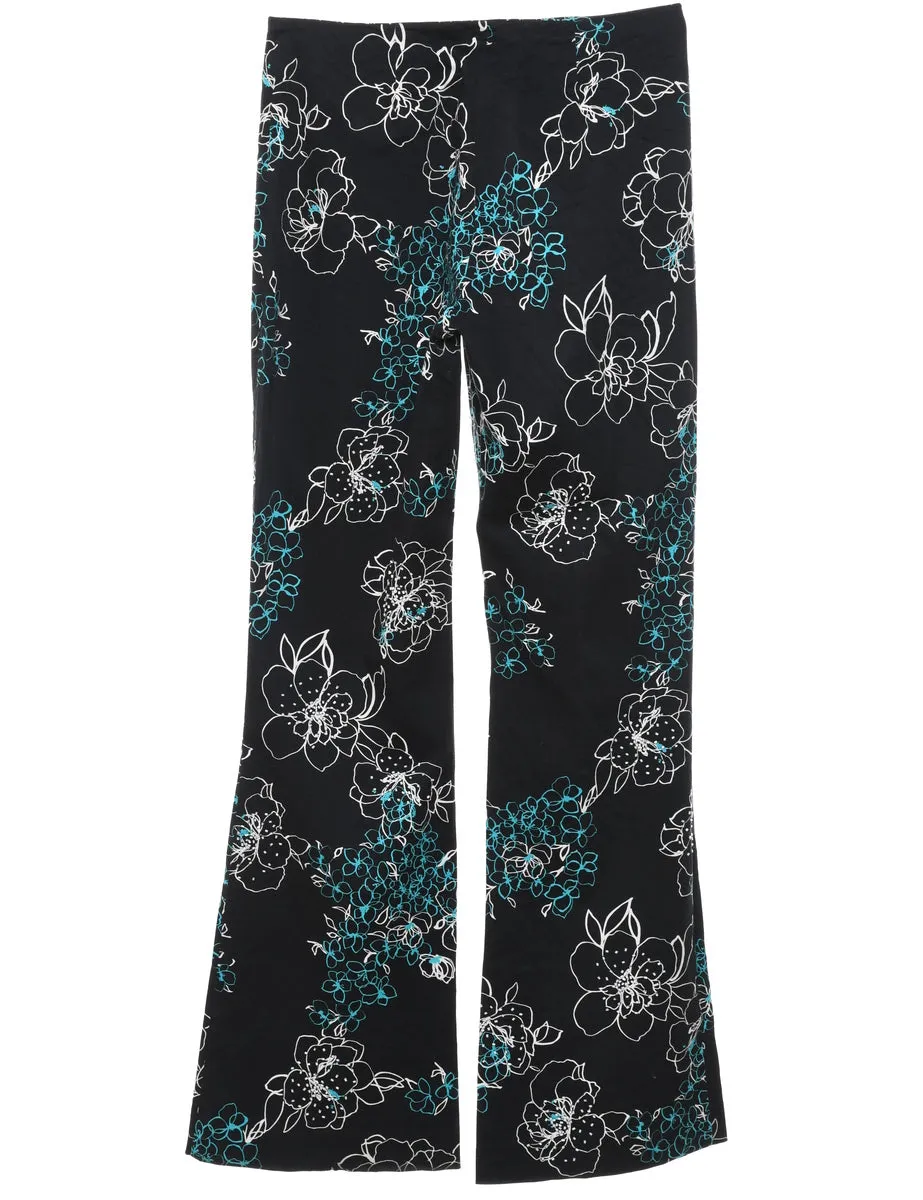 Floral Print Trousers - W30 L32