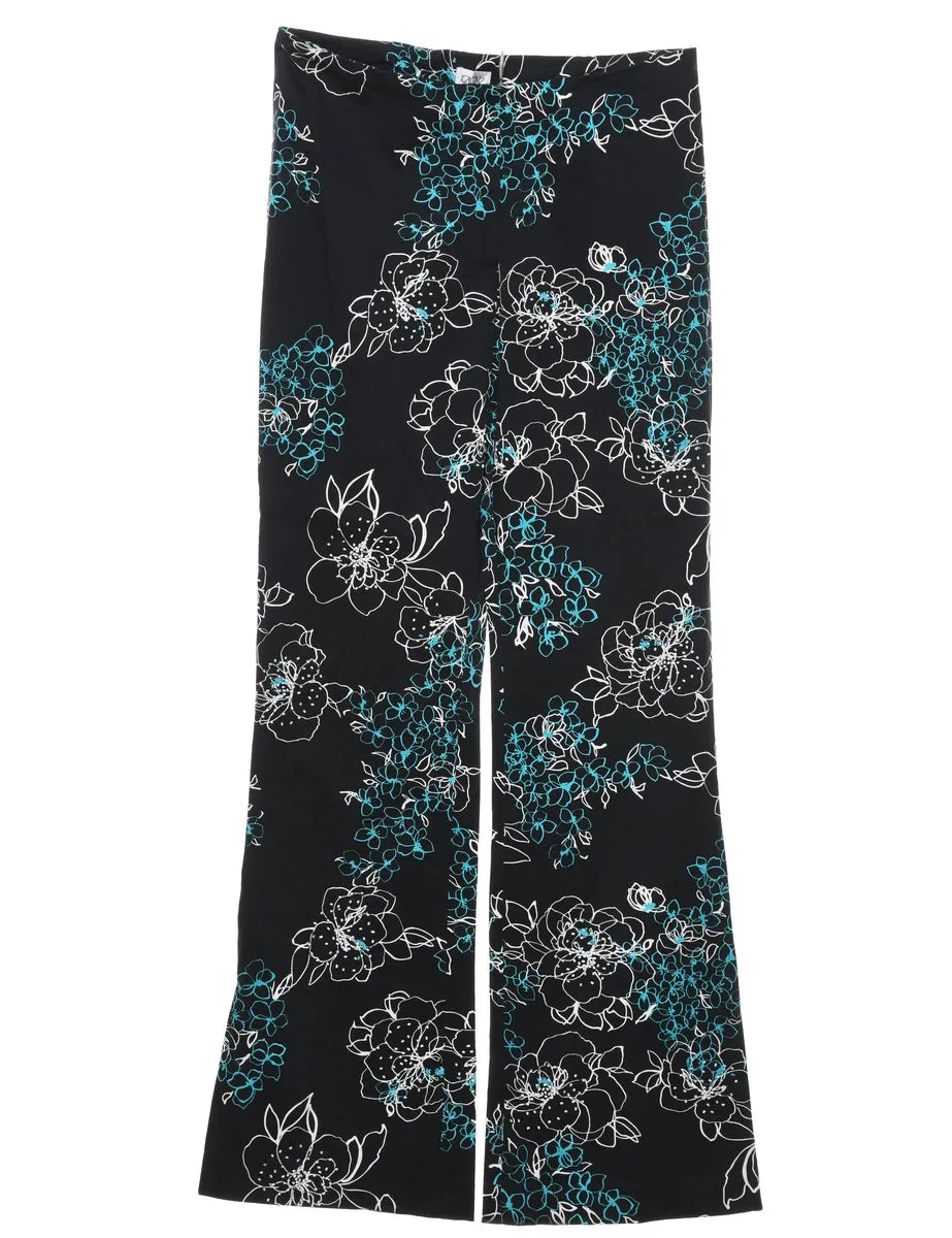 Floral Print Trousers - W30 L32