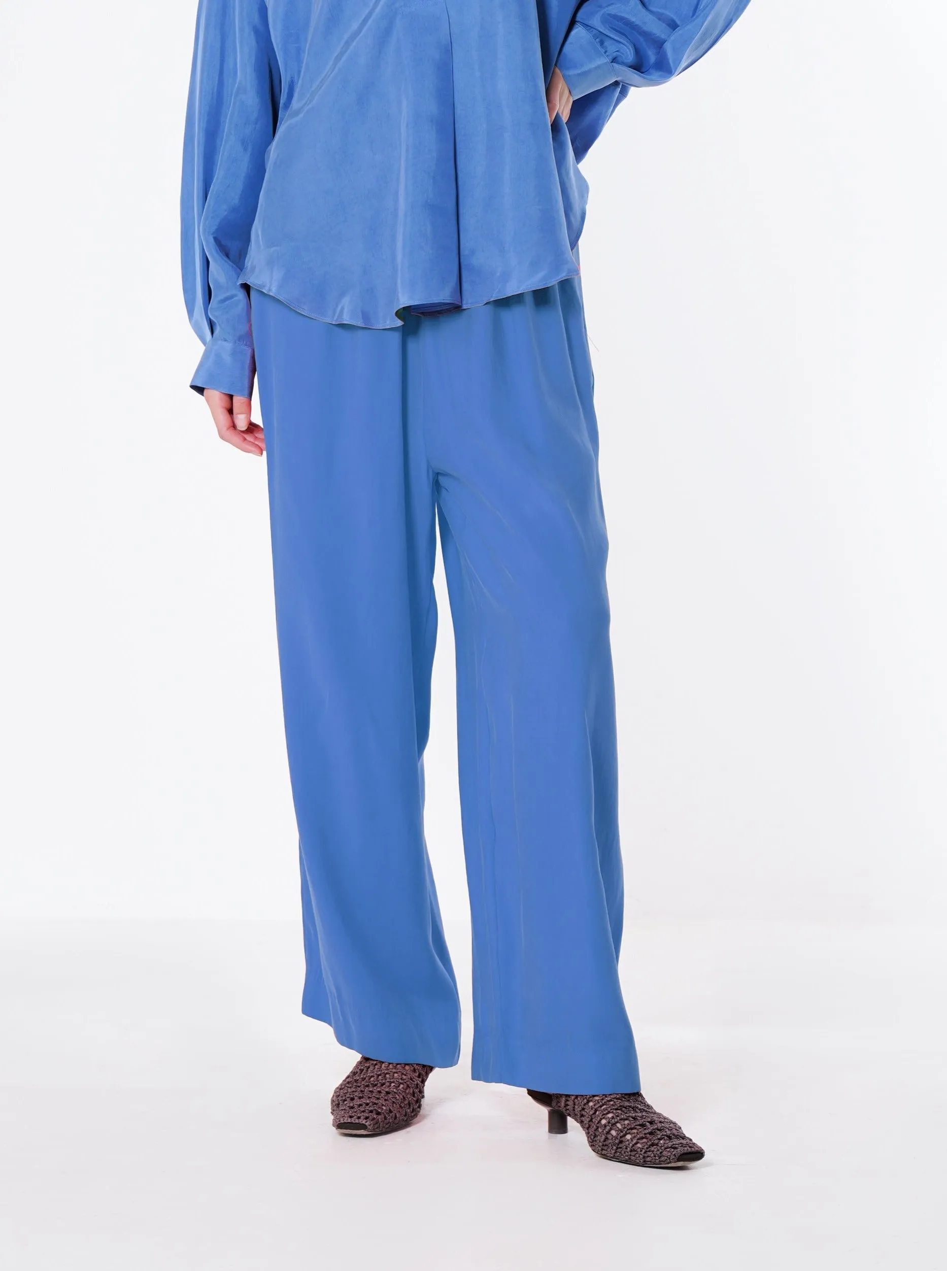 FLUID TROUSERS | BLUE