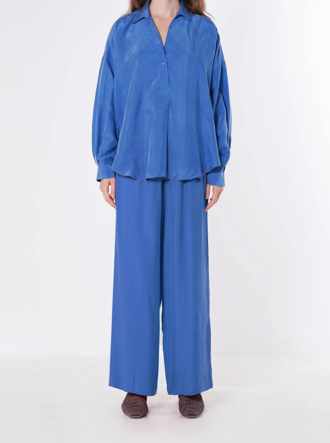 FLUID TROUSERS | BLUE