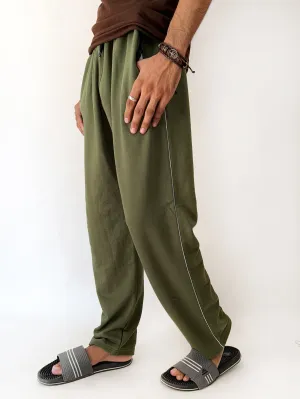 Green Plain Trouser For Men's MT95