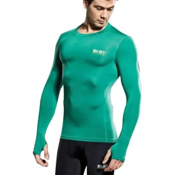 GREEN SELECT COMPRESSION TOP LONG SLEEVE