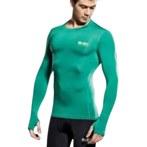 GREEN SELECT COMPRESSION TOP LONG SLEEVE