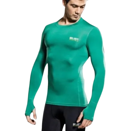 GREEN SELECT COMPRESSION TOP LONG SLEEVE