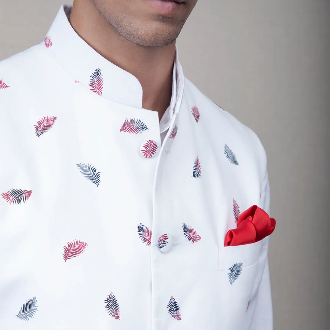 Hemang Floral Print Nehru Jacket