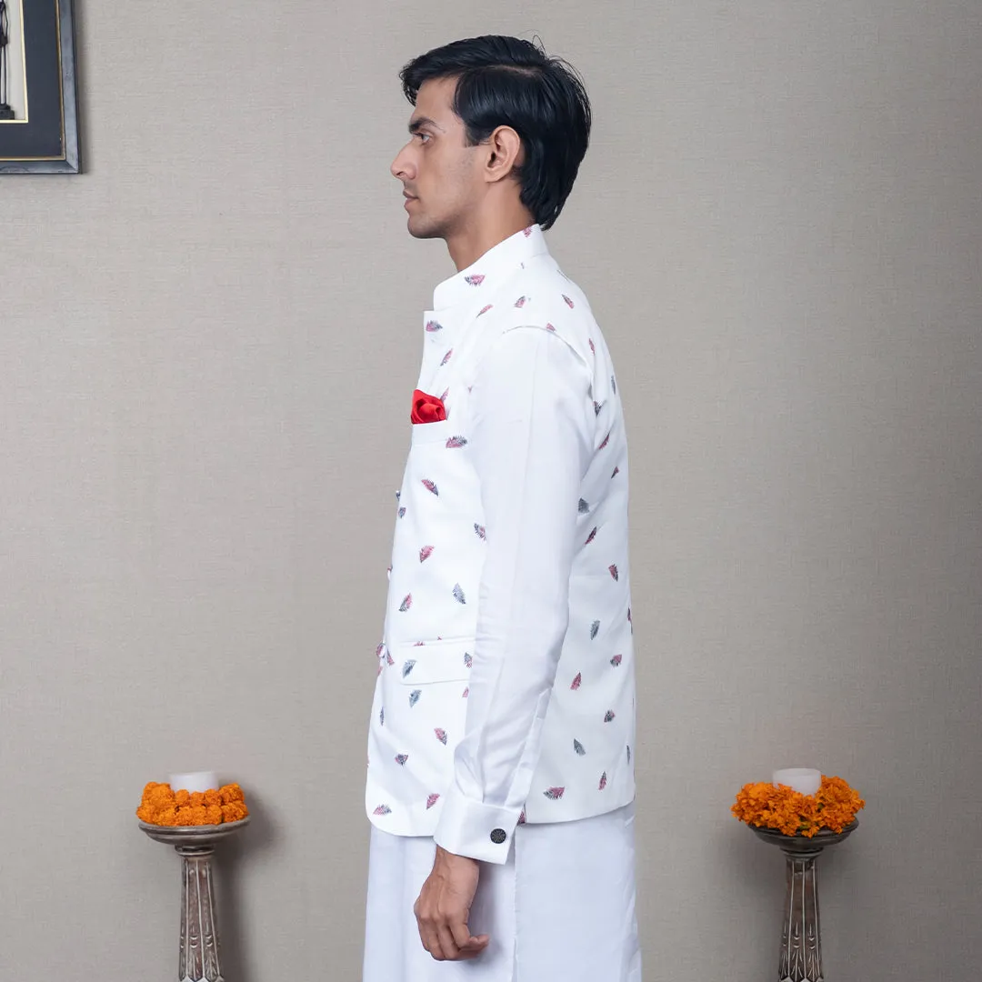 Hemang Floral Print Nehru Jacket