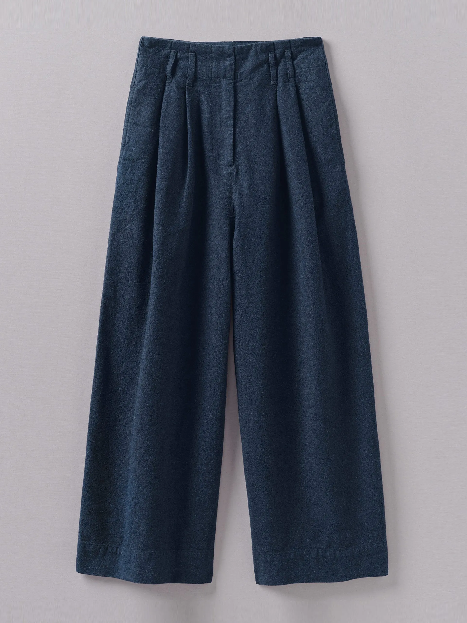 Hemp cotton paper bag trousers