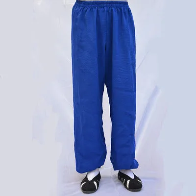 High-grade Lineni pants, martial arts Yoga practice performance trousers morning exercise for men women