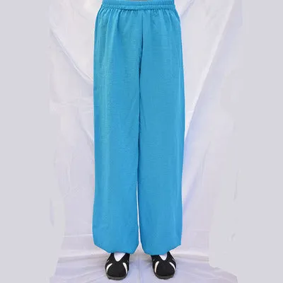 High-grade Lineni pants, martial arts Yoga practice performance trousers morning exercise for men women