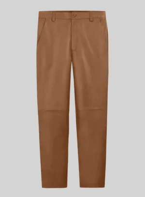 Hunter Tan Leather Trousers