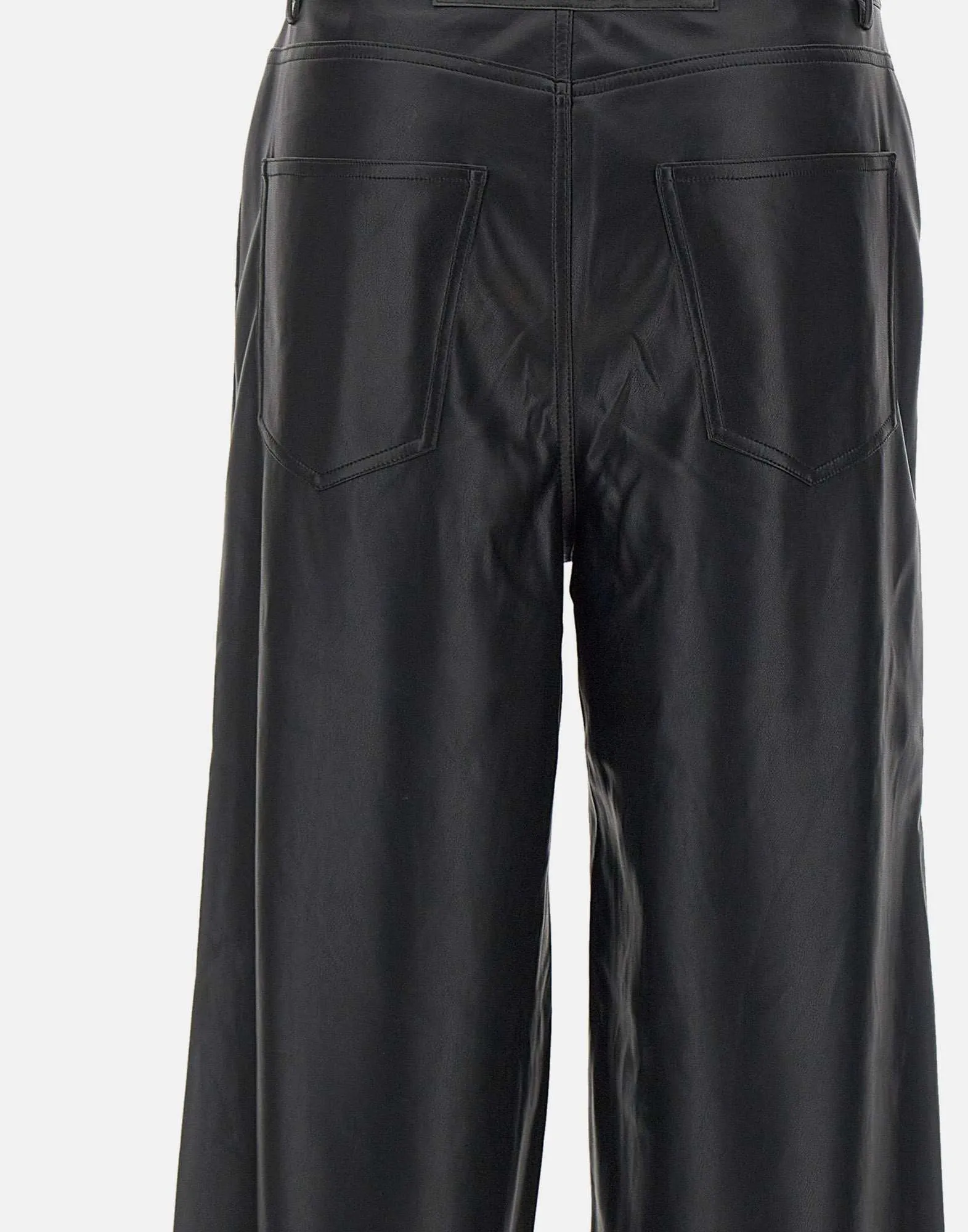 Imitation Leather Five Pocket Trousers