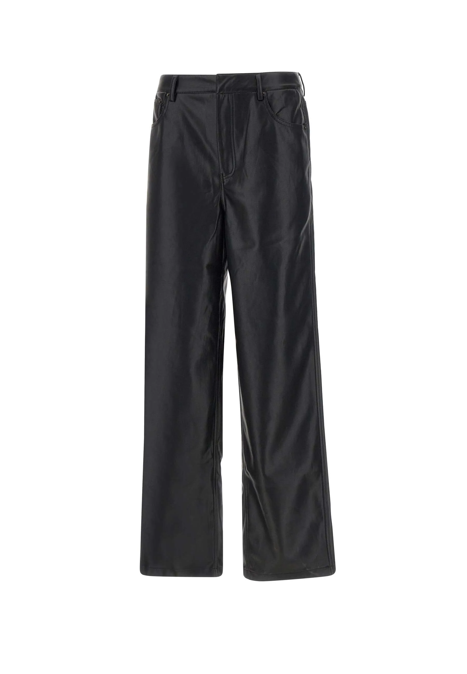 Imitation Leather Five Pocket Trousers