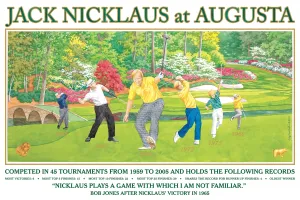 JACK NICKLAUS at AUGUSTA (Autographed by Jack Nicklaus & Lee Wybranksi)